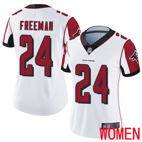 Atlanta Falcons Limited White Women Devonta Freeman Road Jersey NFL Football #24 Vapor Untouchable
